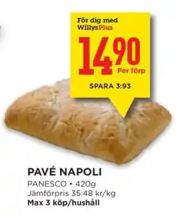 Willys Pavé Napoli erbjuda