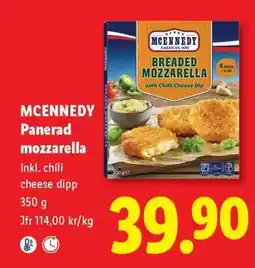Lidl MCENNEDY Panerad mozzarella erbjuda