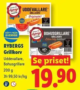 Lidl RYBERGS Grillkorv erbjuda
