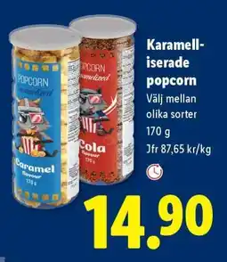 Lidl Karamelliserade popcorn erbjuda