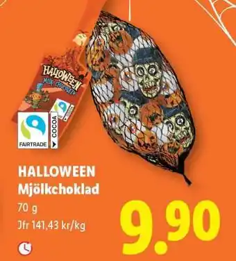 Lidl Halloween Mjölkchoklad erbjuda