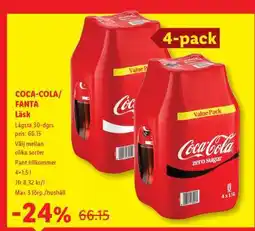 Lidl Coca-Cola, Fanta Läsk erbjuda