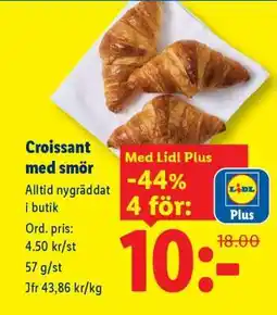 Lidl Croissant med smör erbjuda