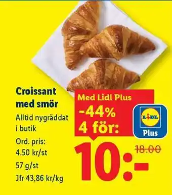 Lidl Croissant med smör erbjuda