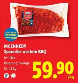 Lidl MCENNEDY Spareribs western BBQ erbjuda