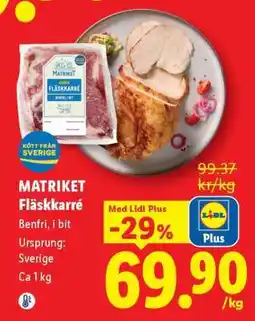 Lidl MATRIKET Fläskkarré erbjuda