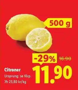 Lidl Citroner erbjuda