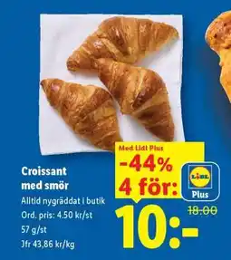 Lidl Croissant med smör erbjuda