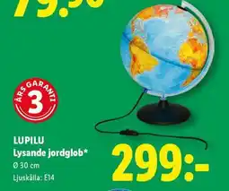 Lidl LUPILU Lysande jordglob erbjuda