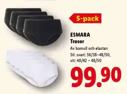 Lidl esmara Trosor erbjuda