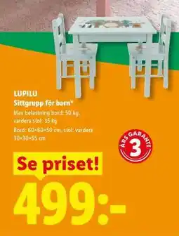 Lidl LUPILU Sittgrupp för barn erbjuda