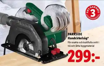 Lidl PARKSIDE Handcirkelsåg erbjuda