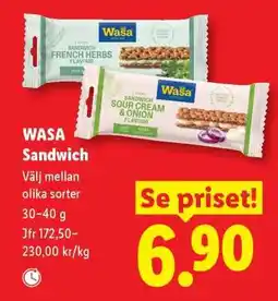 Lidl Wasa Sandwich erbjuda