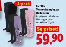 Lidl LUPILU Termostrumpbyxor Halloween erbjuda