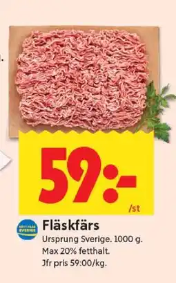 ICA Supermarket Fläskfärs erbjuda