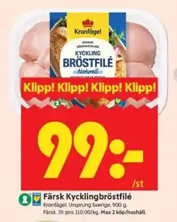 ICA Supermarket Färsk Kycklingbröstfilé erbjuda