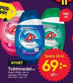 DollarStore Tvättmedel A+ Quick Wash erbjuda