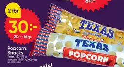 DollarStore Popcorn, Snacks erbjuda