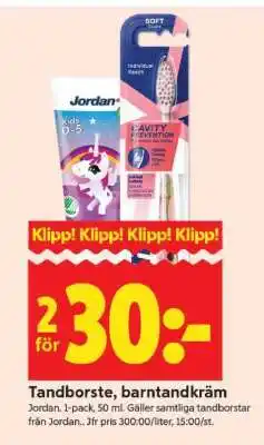 ICA Supermarket Tandborste, Barntandkräm erbjuda