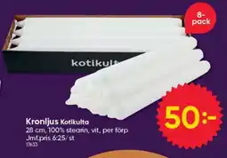 DollarStore Kronljus Kotikulta erbjuda