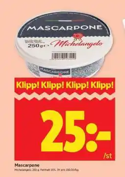 ICA Supermarket MASCARPONE erbjuda