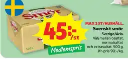 Stora Coop SVENSKT SMÖR erbjuda
