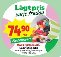 Stora Coop Lösviktsgodis erbjuda