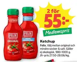Coop Ketchup erbjuda