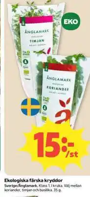 Coop Ekologiska färska kryddor erbjuda