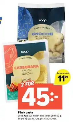 Coop Extra Färsk pasta erbjuda