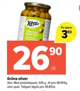 Coop Extra Gröna oliver erbjuda