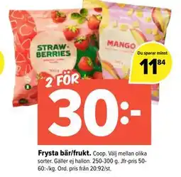 Coop Extra Frysta bär/frukt erbjuda