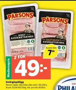 Coop Extra Smörgåspålägg, Medlemspris erbjuda