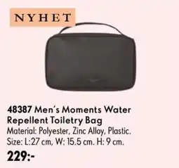 Oriflame Nyhet men's moments water repellent toiletry bag erbjuda