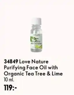Oriflame Love Nature Purifying Face Oil with Organic Tea Tree & Lime erbjuda