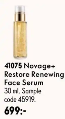 Oriflame Novage+ Restore Renewing Face Serum erbjuda