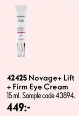 Oriflame Novage+ Lift + Firm Eye Cream erbjuda