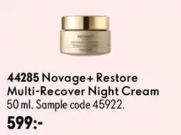 Oriflame Novage+ Restore Multi-Recover Night Cream erbjuda