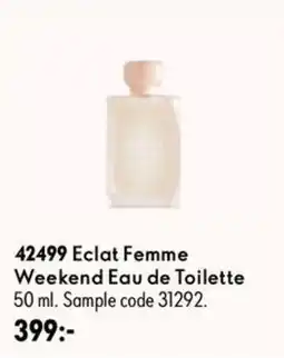 Oriflame Eclat Femme Weekend Eau de Toilette erbjuda