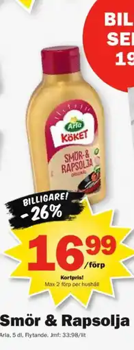 Pekås Arla Smör & Rapsolja erbjuda