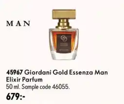 Oriflame Giordani Gold Essenza Man Elixir Parfum erbjuda