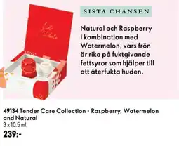 Oriflame Tender Care Collection - Raspberry, Watermelon and Natural erbjuda