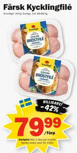 Pekås Kronfågel kycklingbröstfilé erbjuda