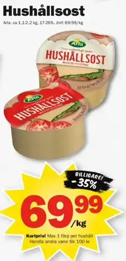 Pekås Arla Hushållsost erbjuda