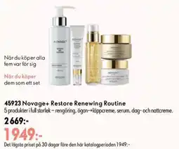 Oriflame Novage+ Restore Renewing Routine erbjuda