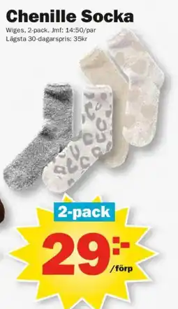 Pekås Wiges chenille socka erbjuda