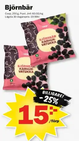 Pekås Coop björnbär karhun-vatukka erbjuda