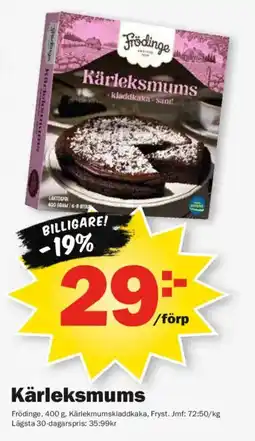 Pekås Frödinge kärleksmums erbjuda