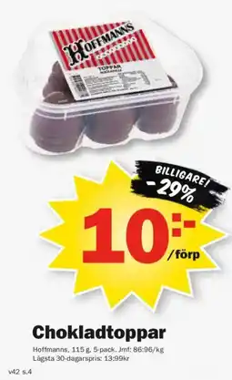 Pekås Hoffmanns Chokladtoppar erbjuda