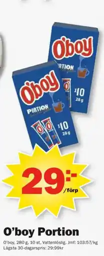 Pekås O'boy Portion erbjuda